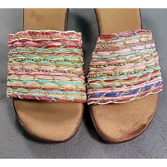 A2 Say Yes Woven Wedge Slip-On Brown Multi 7.5 - Picture 4 of 9